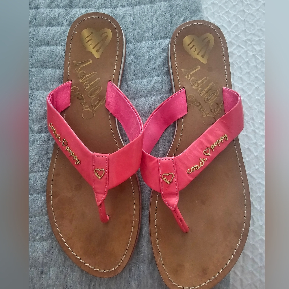 Coach Poppy Pink Sandals